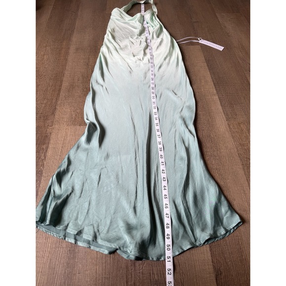 Young Fabulous & Broke Green Ombre Halter Maxi Dress M Cowl Neck Backless Sexy‎ - Picture 11 of 16